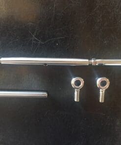 Stainless Steel Wire Kits with Lag Screws or eye screws made to length ready to install. - Image 5