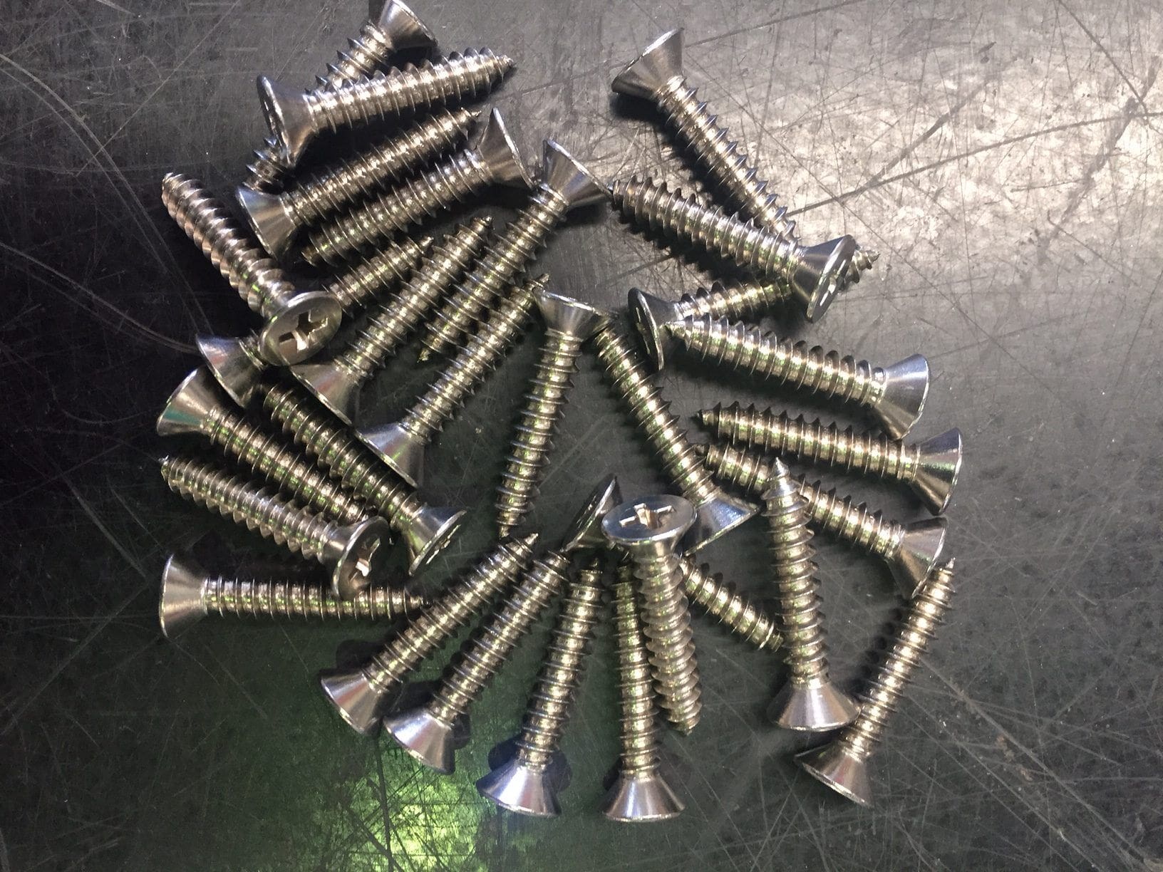 Stainless Steel CSK Head Screws 6gauge x 25mm Box 100