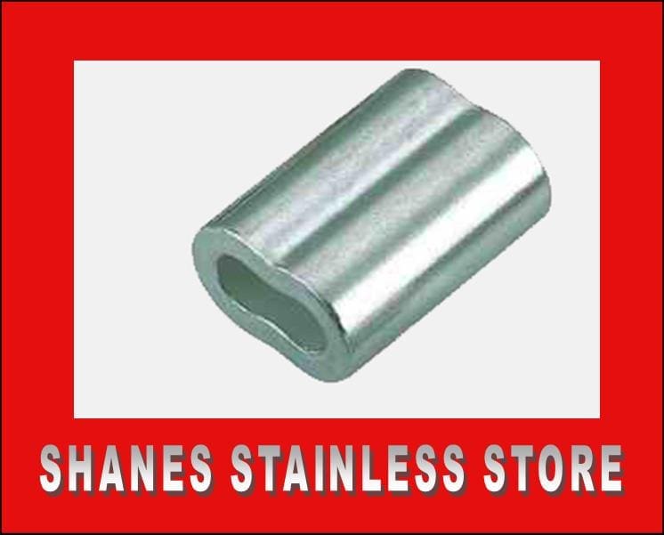 Nickel Plated Ferrule 3.2mm used with Stainless Steel Wire.