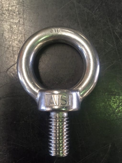 Stainless collared bolt 12mm x 30mm 316