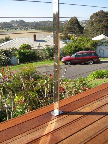 50mm x 10mm 316 stainless rectangle post with base & top plate