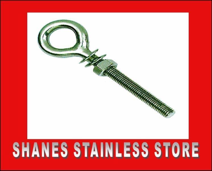 Stainless Steel Eye Bolt 316 Marine Grade 6mm x 60mm.