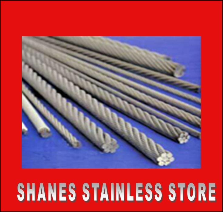 Stainless Steel Wire 3.2mm 7x7 316 Marine Grade.