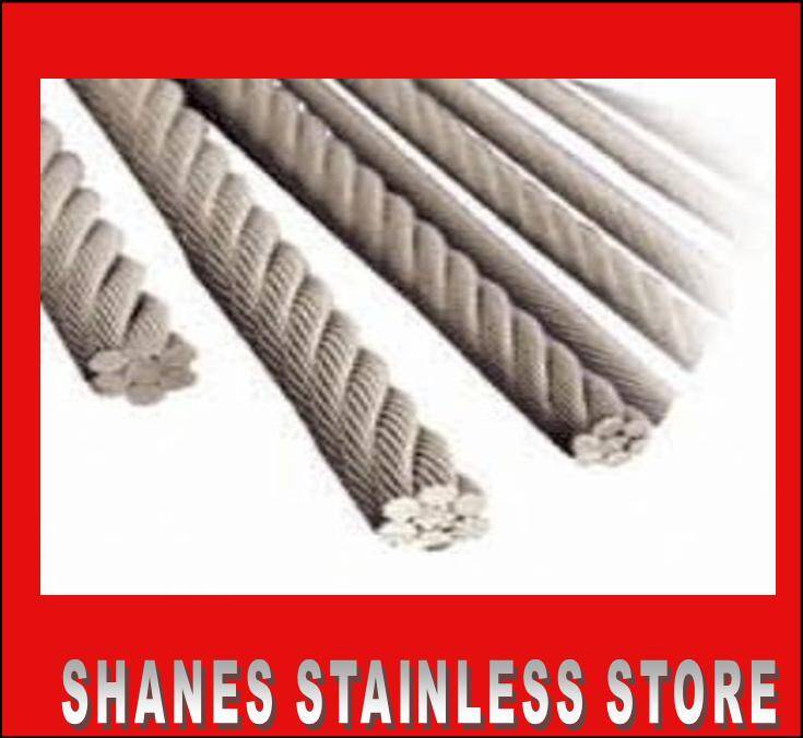 Stainless Steel Wire 3.2mm 7x7 316 Marine Grade x 305 metre roll